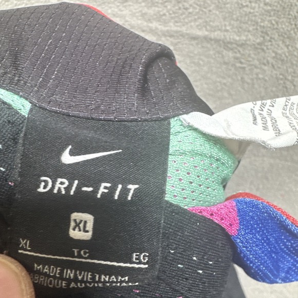 Nike Dri fit Shorts Boys Xl Multicolor Rainbow Checkered Color Block Athletic 8" - Picture 7 of 10